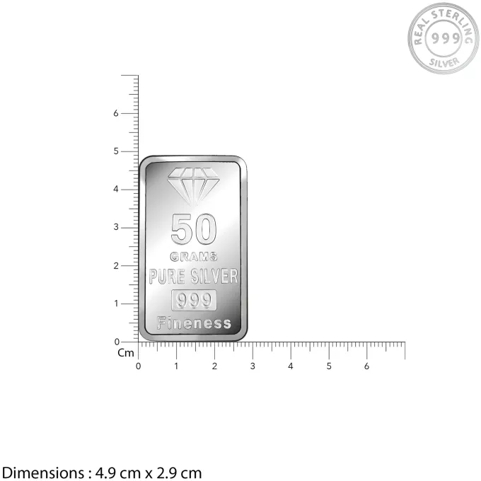 999 Silver Bar - 50g