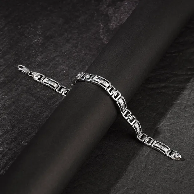 Aditya Roy Kapur Silver Classy Link Bracelet For Him