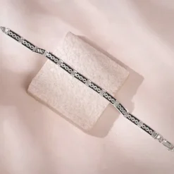 Aditya Roy Kapur Silver Eternal Knot Bracelet For Him