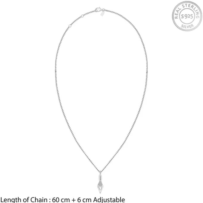 Aditya Roy Kapur Silver Kite Pendant with Box Chain For Him