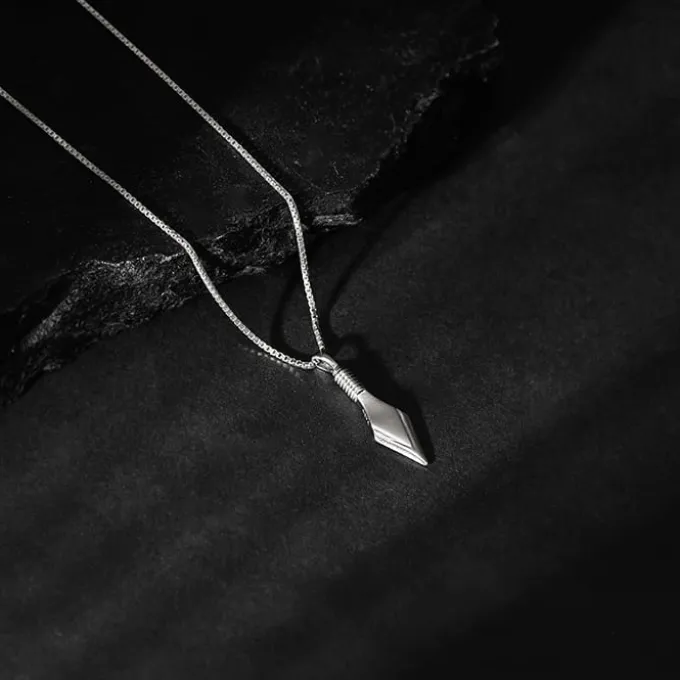 Aditya Roy Kapur Silver Kite Pendant with Box Chain For Him