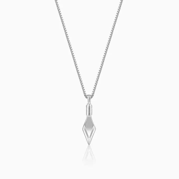 Aditya Roy Kapur Silver Kite Pendant with Box Chain For Him