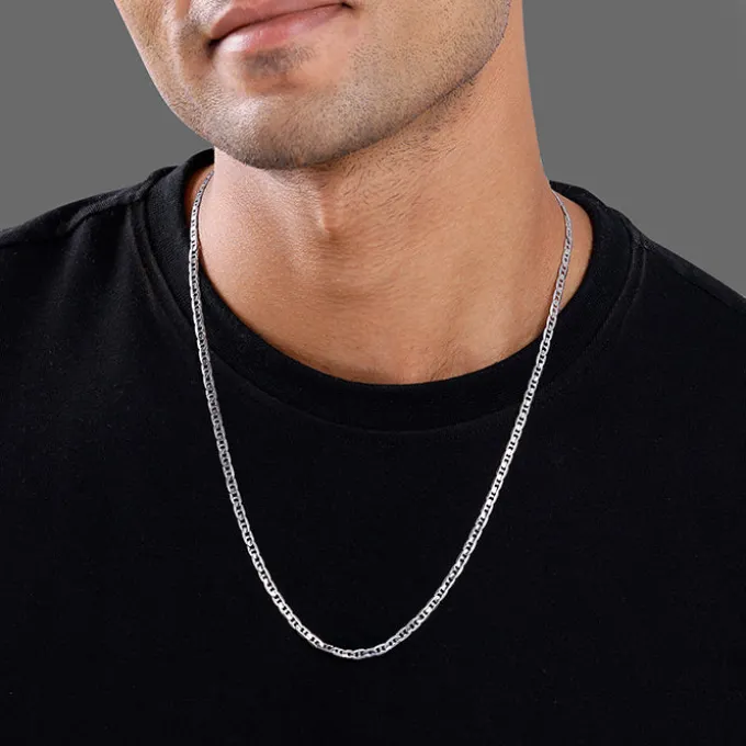 Aditya Roy Kapur Silver Mariner Chain For Him