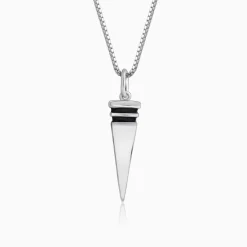 Aditya Roy Kapur Silver Spike Pendant With Link Chain For Him