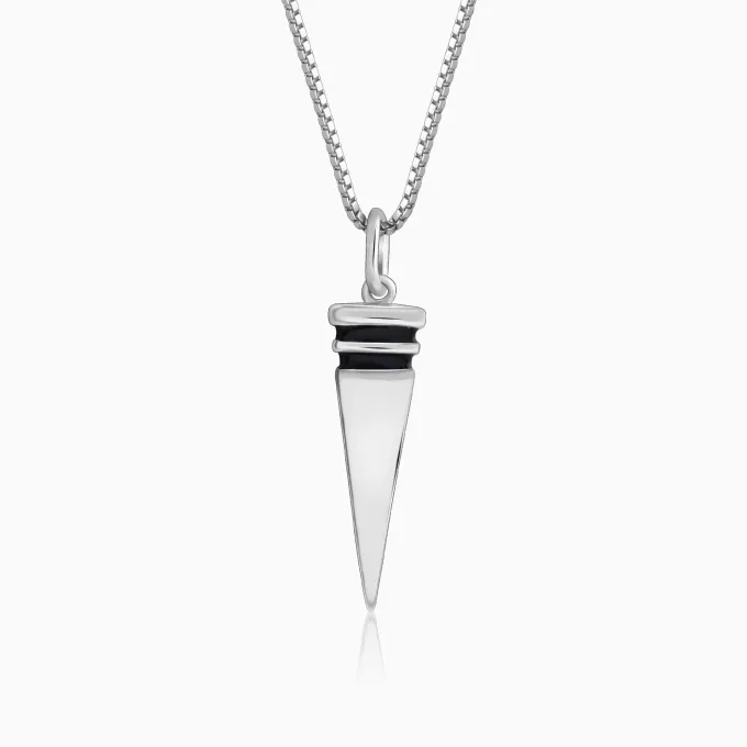 Aditya Roy Kapur Silver Spike Pendant With Link Chain For Him