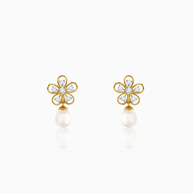 Anushka Sharma Gold Anthos Shine Lab Grown Diamond Earrings