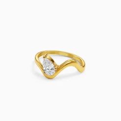 Anushka Sharma Gold Aurora Flame Lab Grown Diamond Ring (Size 12)