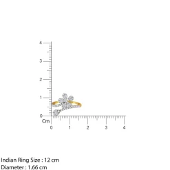 Anushka Sharma Gold Bloom Bold Lab Grown Diamond Ring (Size 12)