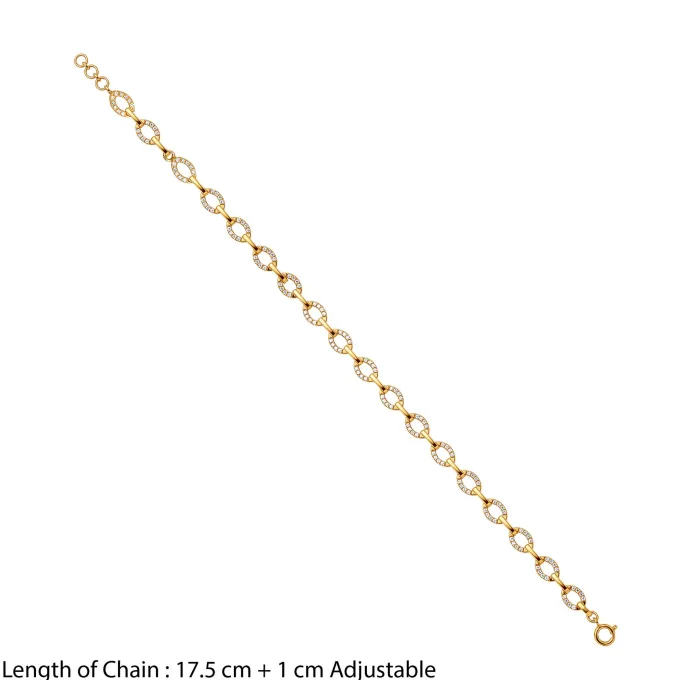 Anushka Sharma Gold Celestial Link Lab Grown Diamond Bracelet