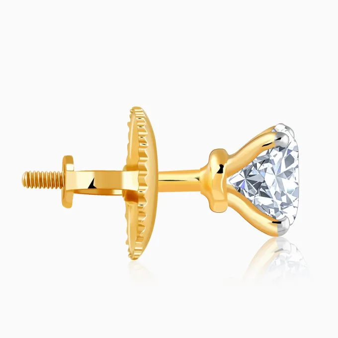 Anushka Sharma Gold Dot Bling Lab Grown Diamond Earrings