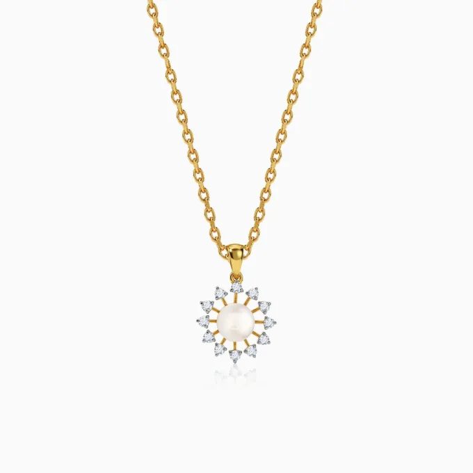 Anushka Sharma Gold Fiore Lab Grown Diamond Pendant