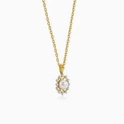 Anushka Sharma Gold Fiore Lab Grown Diamond Pendant
