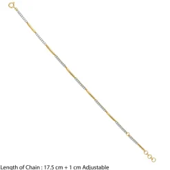 Anushka Sharma Gold Horizon Line Lab Grown Diamond Bracelet