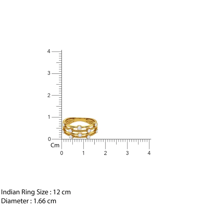 Anushka Sharma Gold Morning Light Lab Grown Diamond Ring (Size 12)