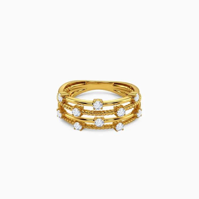 Anushka Sharma Gold Morning Light Lab Grown Diamond Ring (Size 12)