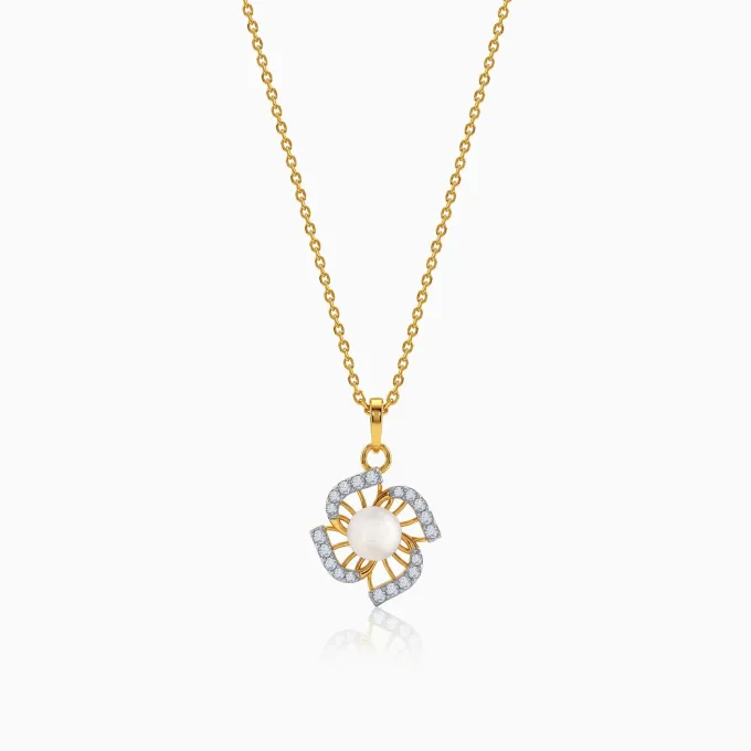 Anushka Sharma Gold Pearl of Fortune Lab Grown Diamond Pendant