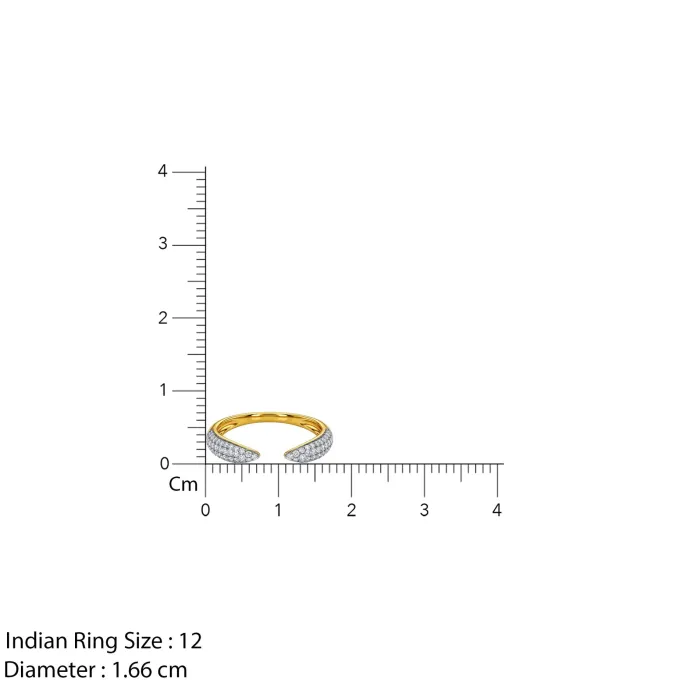 Anushka Sharma Gold Velvet Arc Lab Grown Diamond Ring (Size 12)