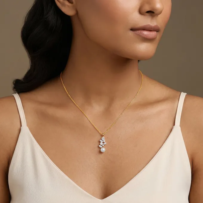 Anushka Sharma Gold Zoya Lab Grown Diamond Pendant