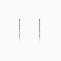 Anushka Sharma Rose Gold Skyline Drop Lab Grown Diamond Earrings