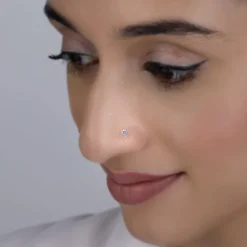 Anushka Sharma Rose Gold Minimal Lab Grown Diamond Nose Pin