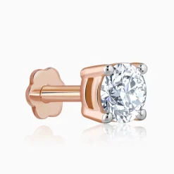 Anushka Sharma Rose Gold Minimal Lab Grown Diamond Nose Pin