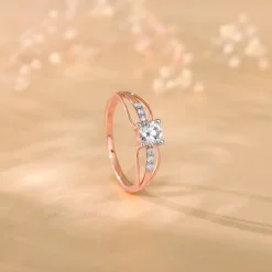 Anushka Sharma Rose Gold Empyrean Solitaire Lab Grown Diamond Ring