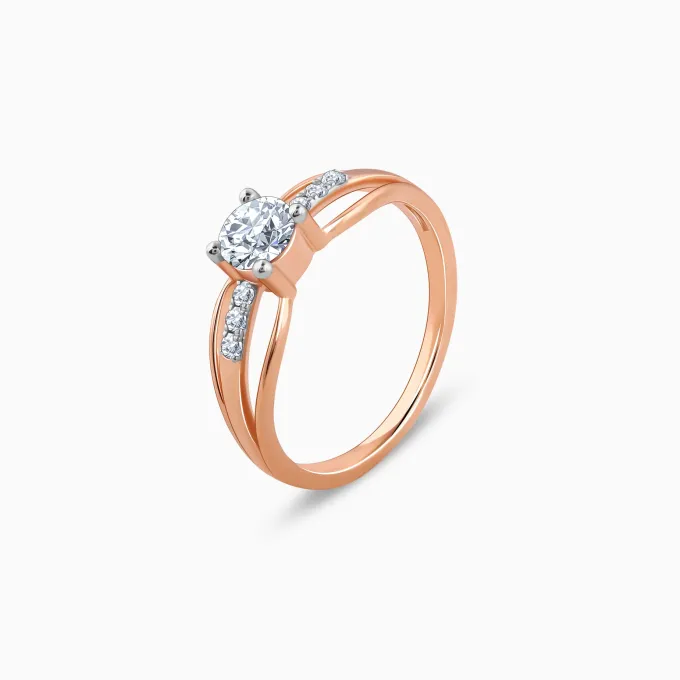 Anushka Sharma Rose Gold Empyrean Solitaire Lab Grown Diamond Ring