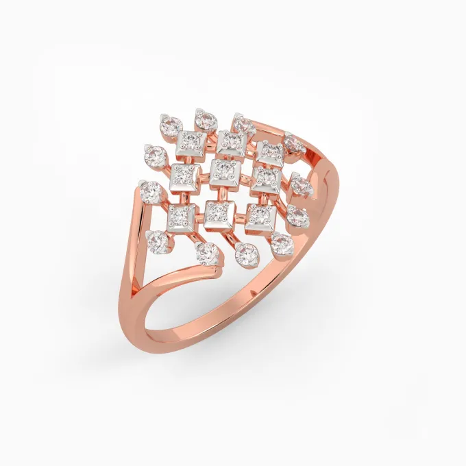 Anushka Sharma Rose Gold Spectacular Diamond Ring