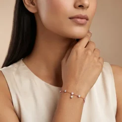 Anushka Sharma Rose Gold Seren Lotus Lab Grown Diamond Bracelet