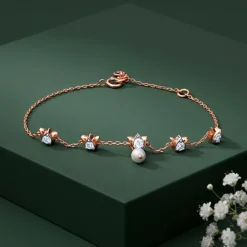 Anushka Sharma Rose Gold Seren Lotus Lab Grown Diamond Bracelet
