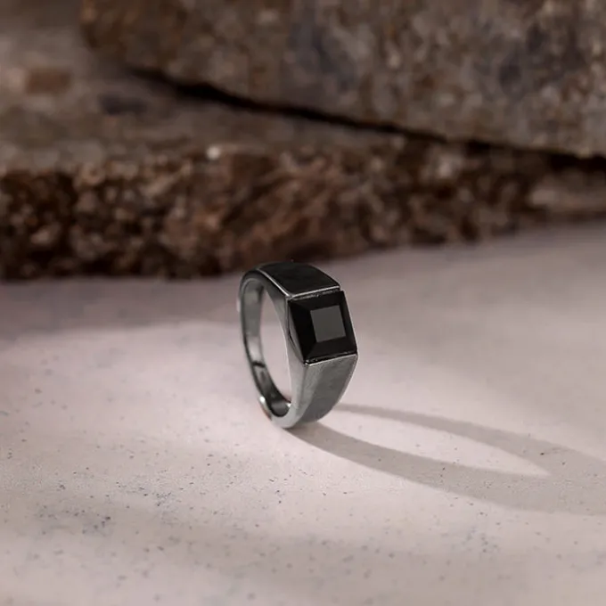 Black Rhodium Jazz Up Ring For Him
