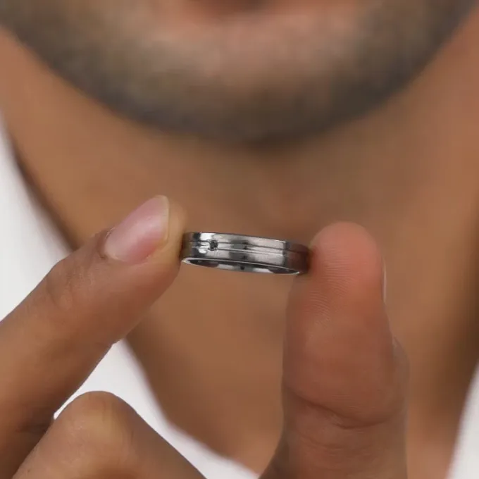 Black Rhodium Wild Wind Ring For Him