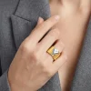 Bold Heart Dual Tone Ring (Size 14)