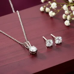 Classic Silver Zircon Set