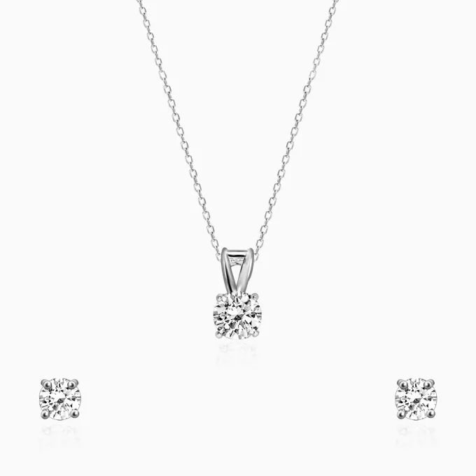 Classic Silver Zircon Set