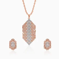 Dual Tone Aurora Angle Silver Set