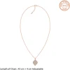 Dual Tone Celeste Grove Silver Pendant With Link Chain