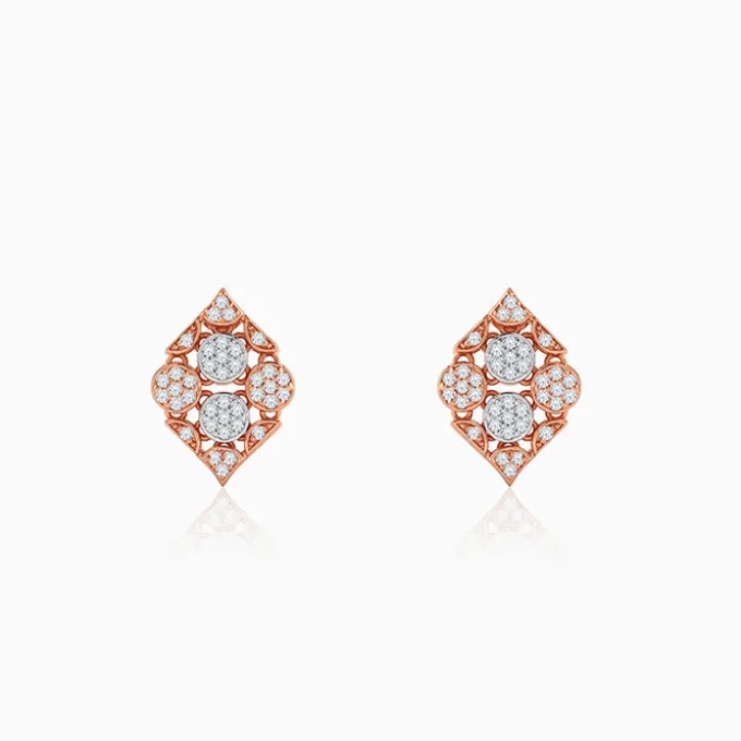 Dual Tone Celeste Grove Silver Earrings