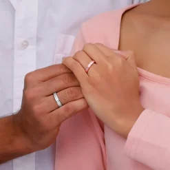 Dual Tone Destined Hearts Couple Bands