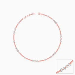 Dual Tone Dewdrop Anklet