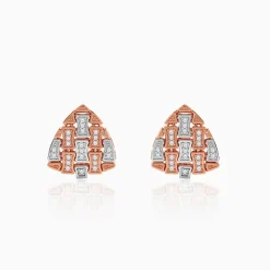 Dual Tone Eterna Arc Silver Earrings