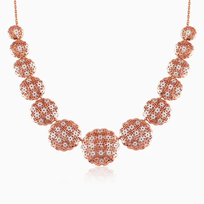 Dual Tone Evelia Silver Necklace