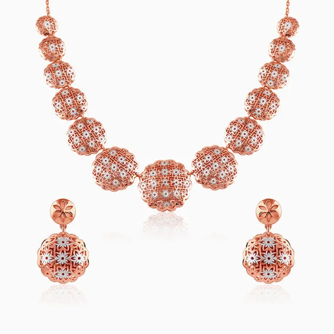 Dual Tone Evelia Silver Set