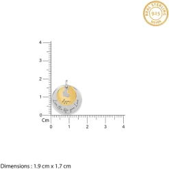 Dual Tone Golden Personalised Layered Coins Name Necklace