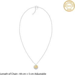 Dual Tone Golden Personalised Layered Coins Name Necklace