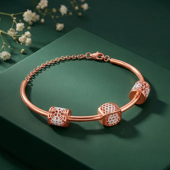 Dual Tone Maison Glow Silver Bracelet
