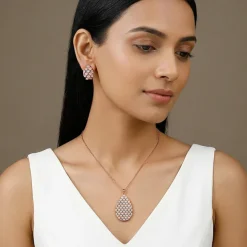 Dual Tone Oval Reef Silver Set