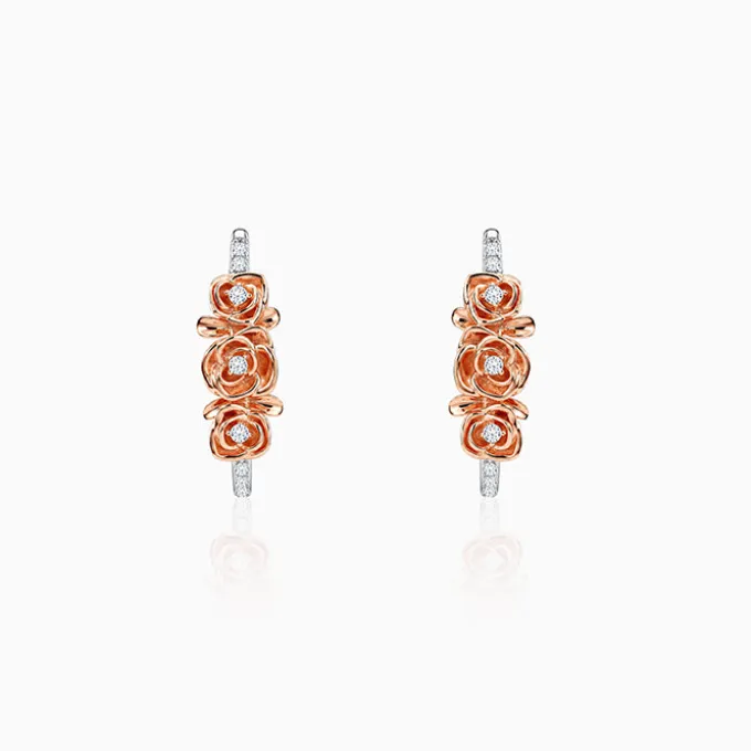 Dual Tone Petals of Her Earrings
