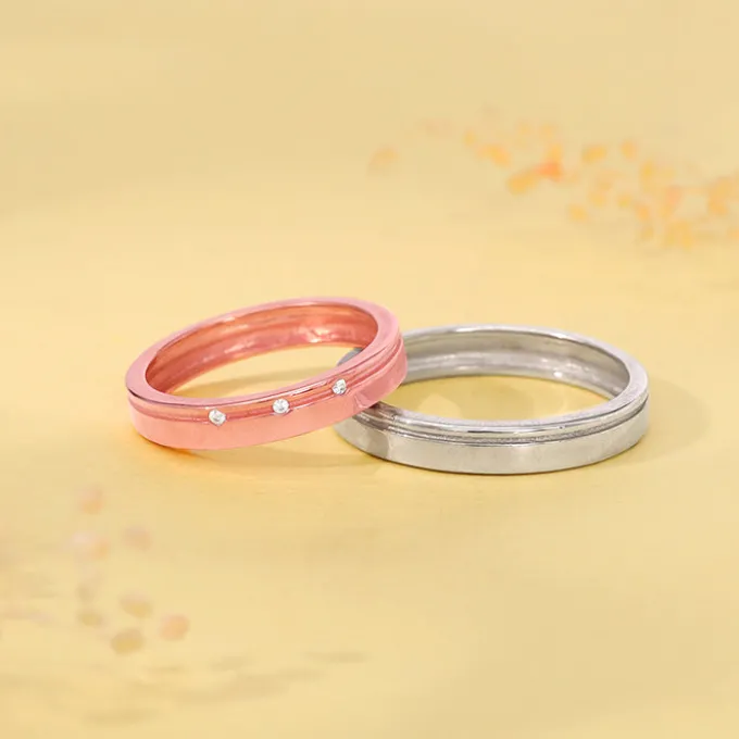 Dual Tone Soulbound Couple Band
