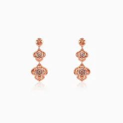 Dual Tone Sweet Aura Silver Earrings
